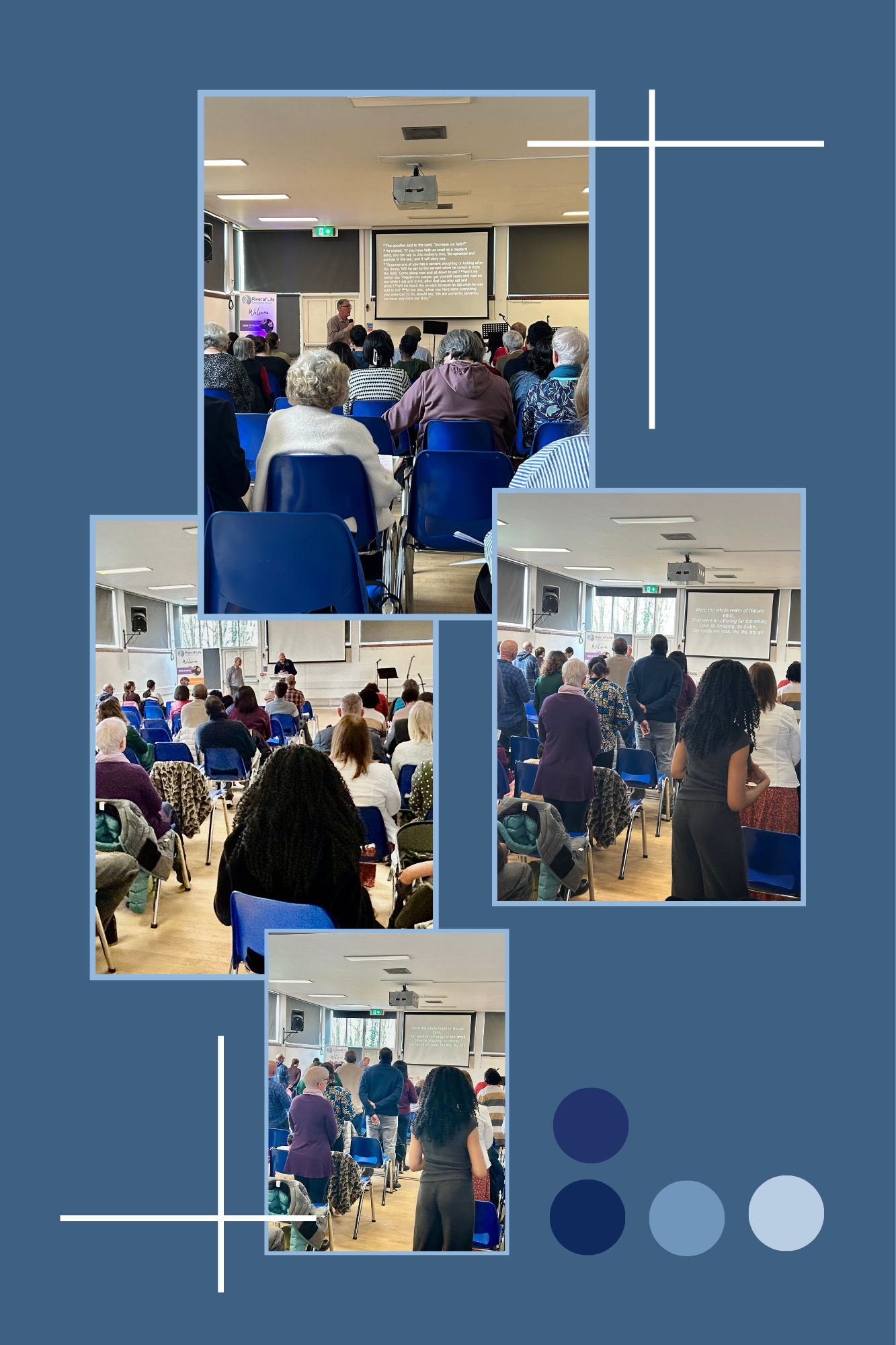 blue green brown photo collage